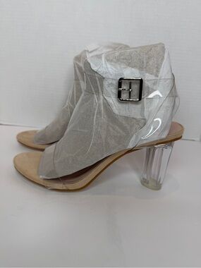 Fashion Clear Strappy Block heels, Size 41